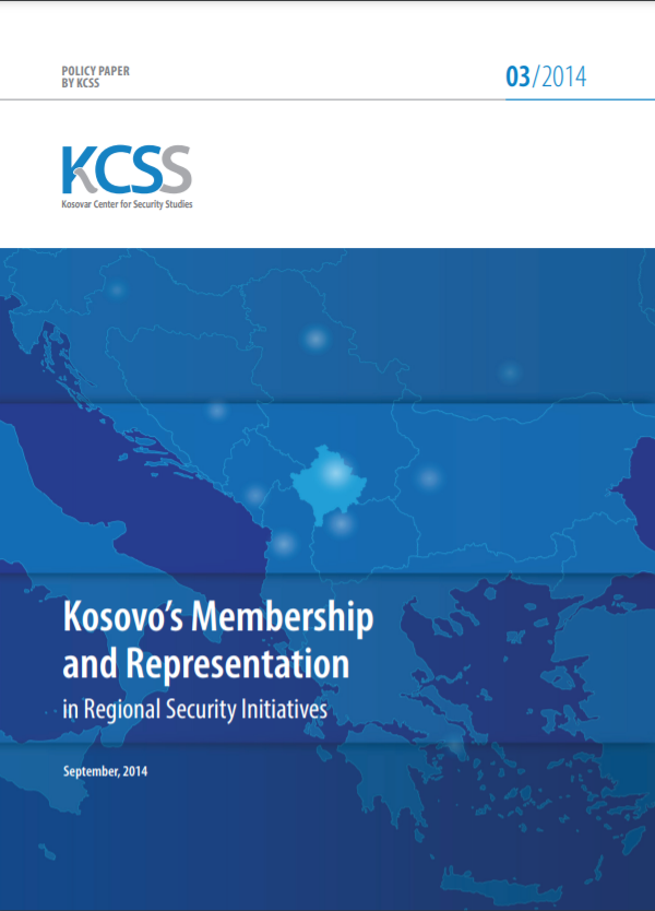 Anëtarësimi dhe përfaqësimi i Kosovës në nismat rajonale të sigurisë