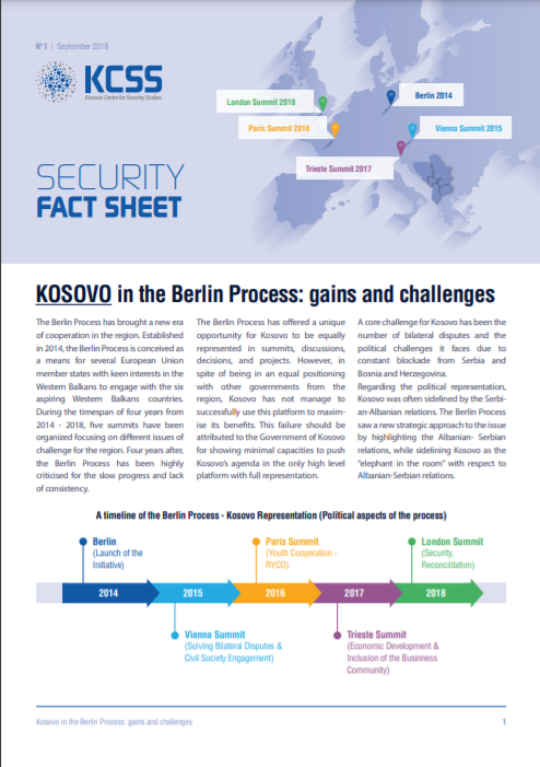 Kosovo in the Berlin Process: Gains and Challenges 