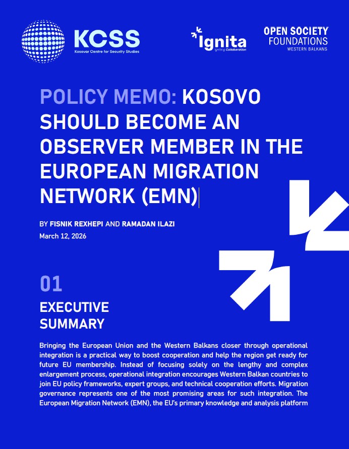 Policy Memo: Kosova duhet të bëhet anëtare vëzhguese në Rrjetin Evropian të Migracionit (EMN)